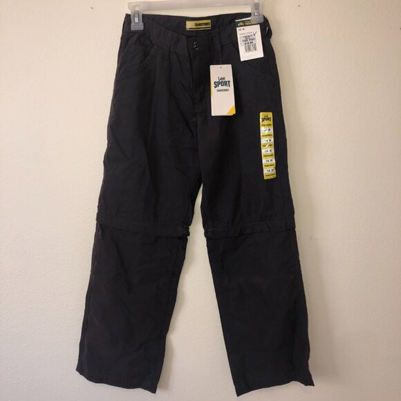 ๐ 4/$20 DEAL NWT LEE Sport Transformer Pants Shorts 14R Kids Slate Gray - Picture 1 of 5
